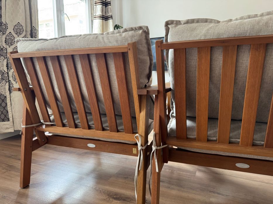 Sofá de Teca  - 5 lugares com mesa | Ótimo Estado | Interior/Jardim