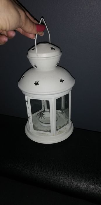 Lampion latarnia biała ikea