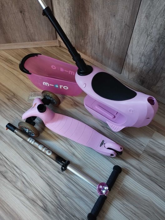 Hulajnoga Mini Micro 2go Deluxe Siedzisko Kijek/Drążek Do Prowadzenia