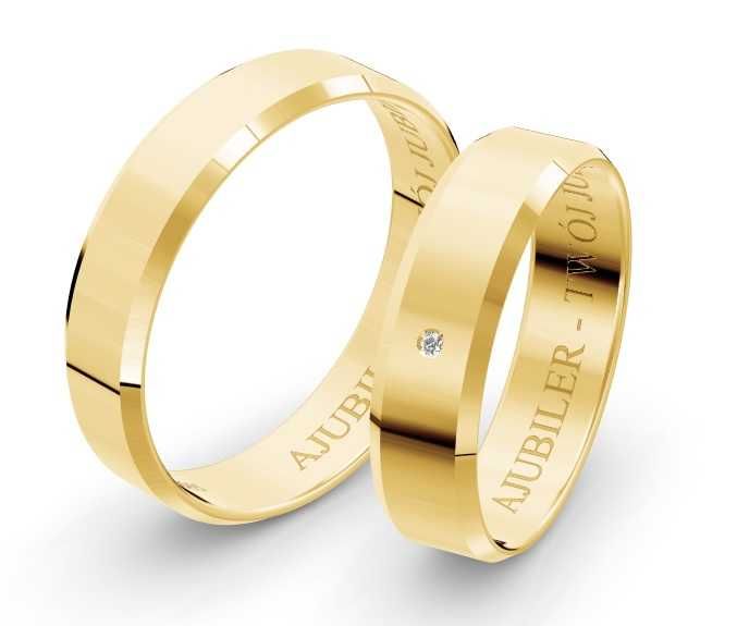 Złote Obrączki Ślubne Nowa Kolekcja AJUBILER