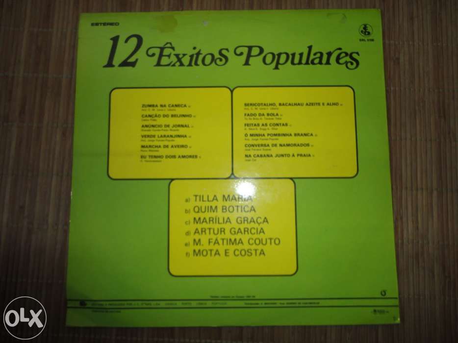 Vinil LP 12 êxitos populares