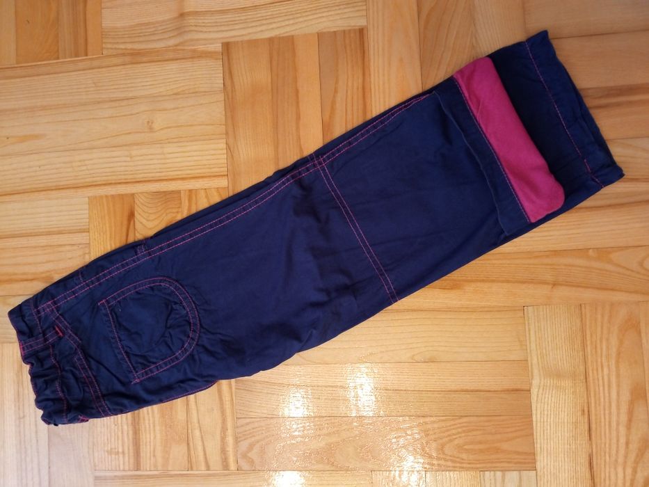 Spodnie r 104/110  Tu granatowe ocieplane dziewczynka BDB