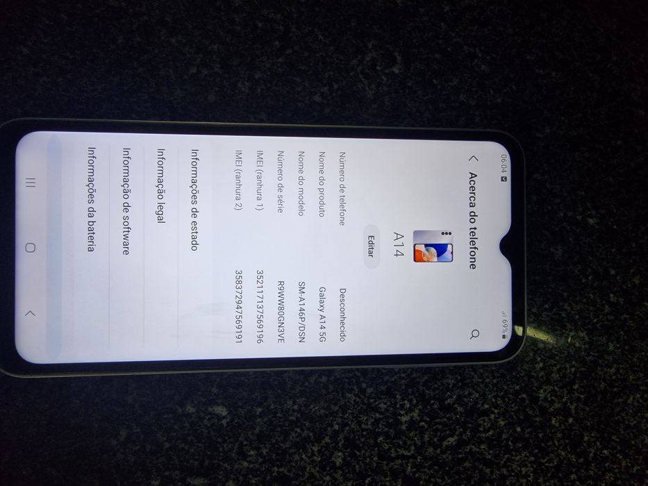 Samsung A14 prateado