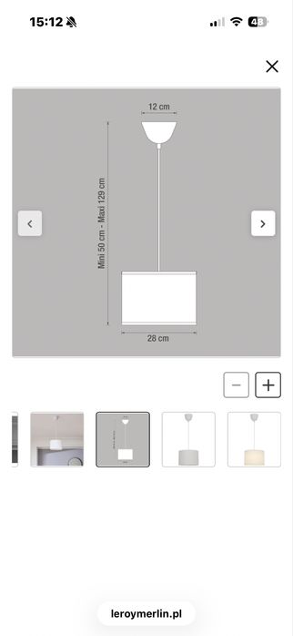 lampa wisząca biala