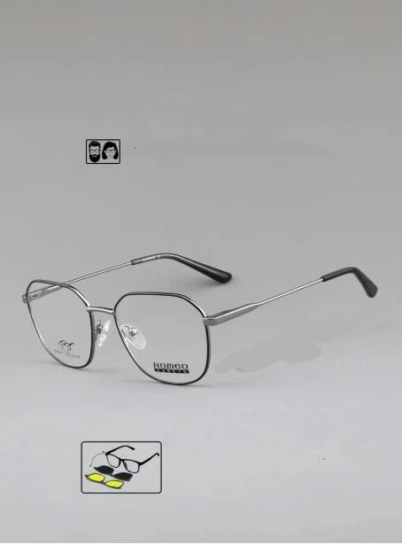 Унісекс  оправа Romeo Clip-On шестикутник з накладками 3в1