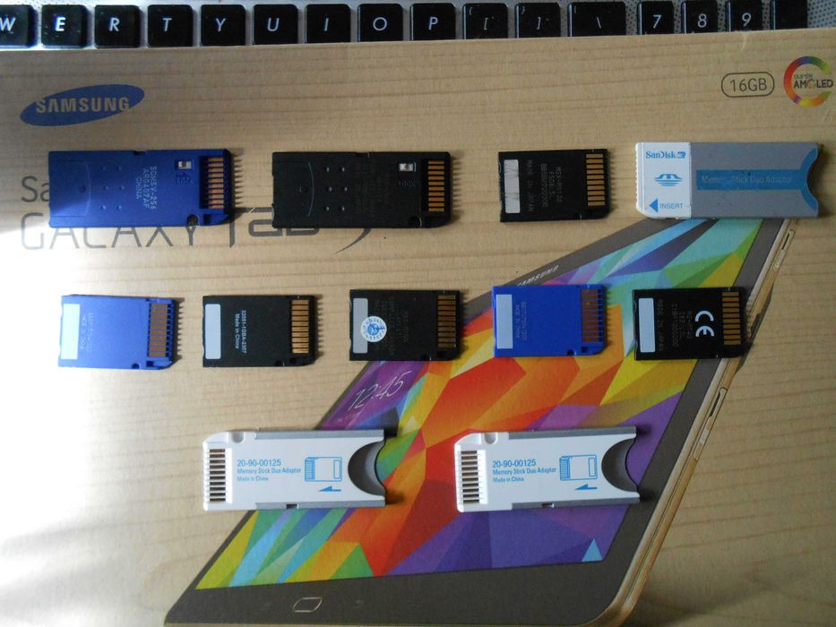 Karta pamięci Memory Stick Pro Duo Sony i Compact Flash SD i MicroSD