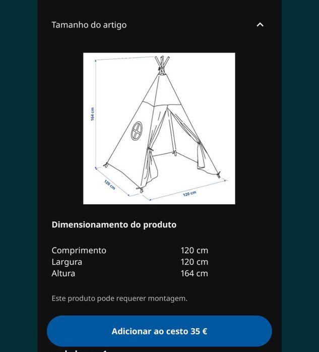 Tenda de brincar IKEA Hövlig
