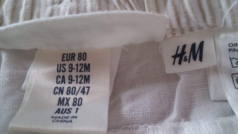 Spodnie dla dziewczynki na lato H&M rozm. 80
