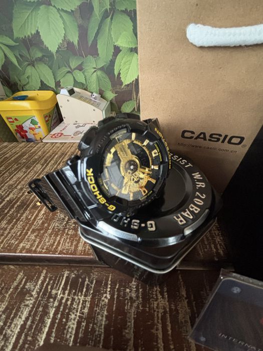 Zegarek g-shock casio czarno zloty