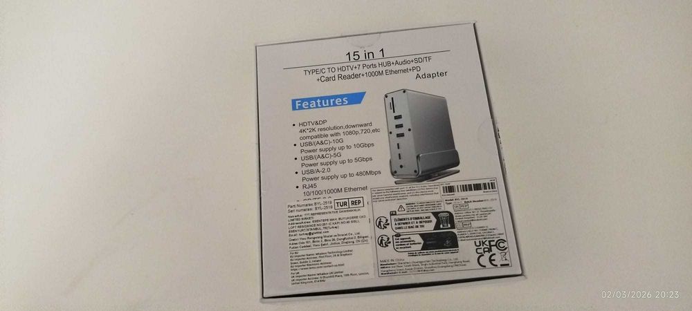 Docking station 15 em 1 - Novo Expanda até 3 monitores