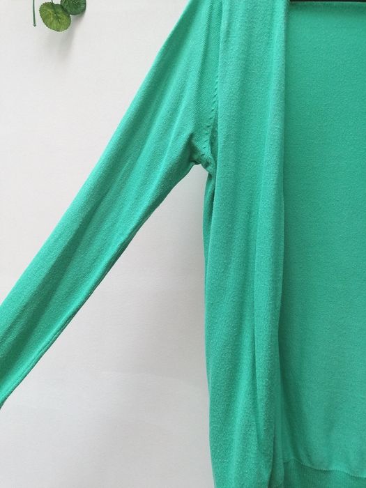 Casaco Turquesa de Malha Fina