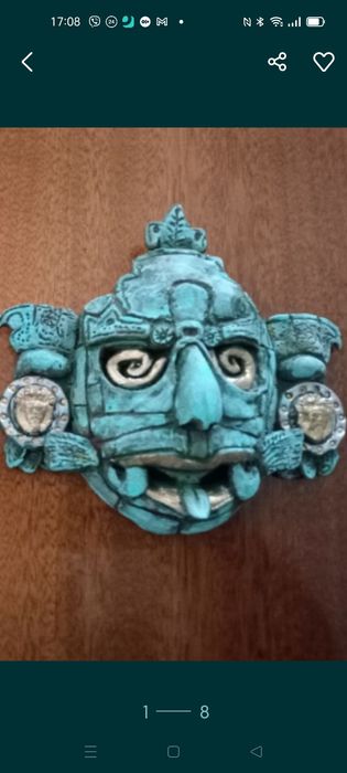 Маска настенная гориллы майя Шри-Ланка handmade