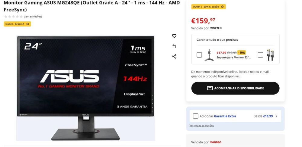 Monitor Asus  24’’ 144hz