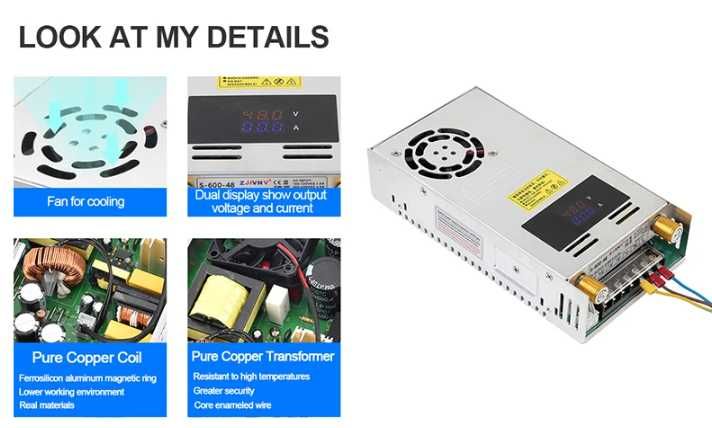 Fonte de alimentação ajustável 600 W