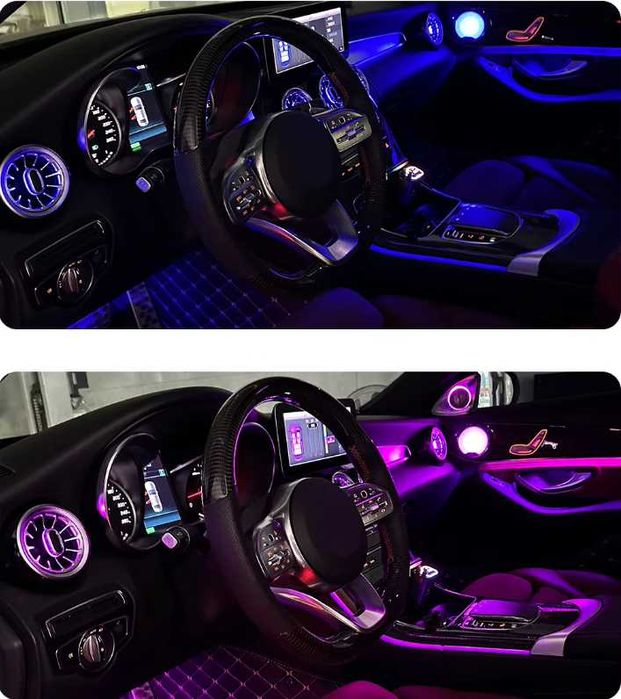 Kit 64-cores Luz Ambiente para Mercedes Classe-C