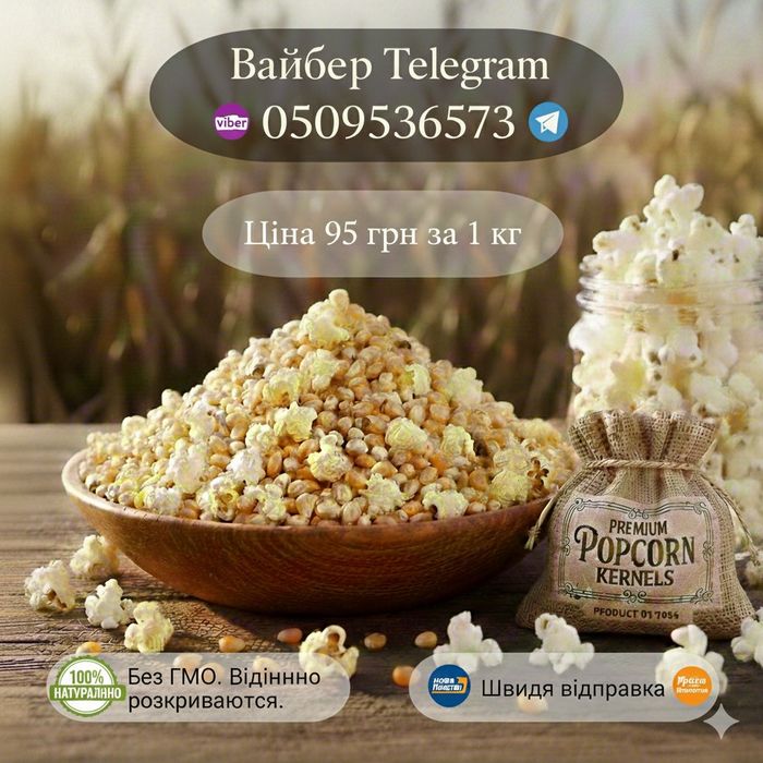 Преміум Попкорн (зерно) – Відмінно розкривається! Натуральн