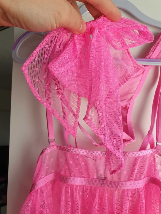 Nowa sexi Rózowa halka+majtki victoria secret