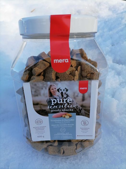 Przekąska, ciastka dla psów, mera pure sensitive Goody Snacks, 3x600g