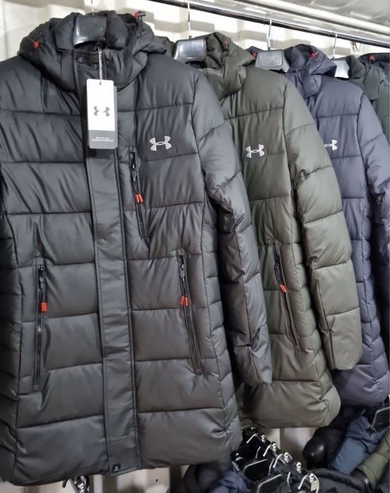 Чоловічі куртки подовжені вініл