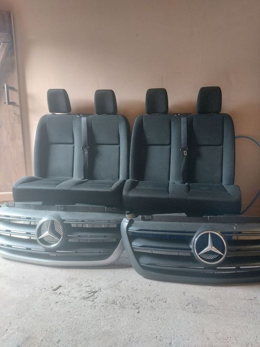 Сидіння подвійне Sprinter 907 з тумбою(синя, сіра)