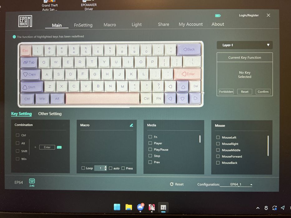 Продаю клавіатуру провідну-безпровідну Epomaker EP64 65% відсотків