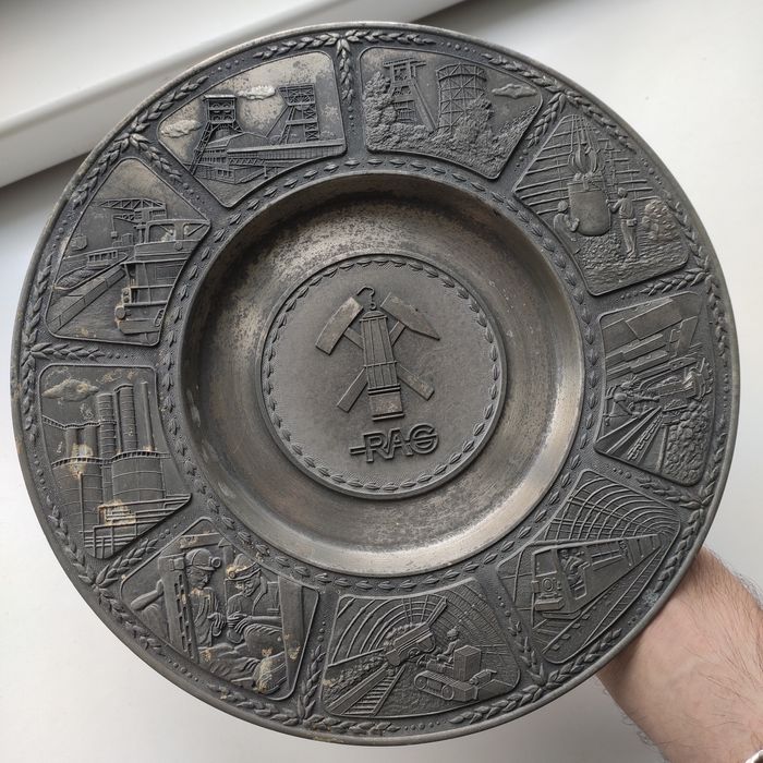 Декоративная оловянная тарелка,панно Zinnteller