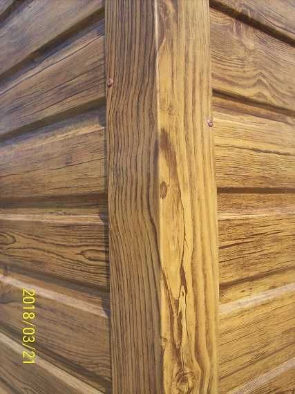 drewnopodobny garaż z zadaszeniem 2m 4x6 multigloss profil ocynk