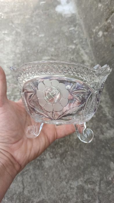 ваза-салатница хрустальная