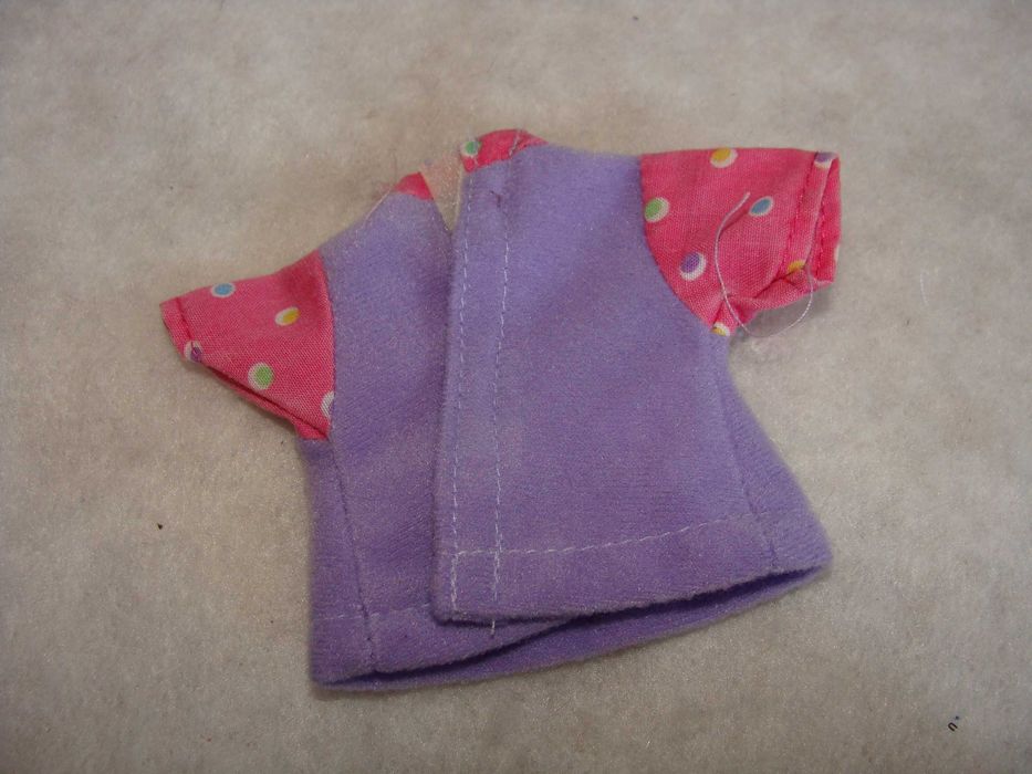 Camisola Roxa e Rosa para Boneca