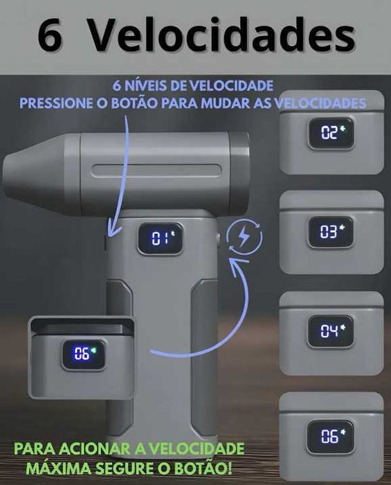 Mini Soprador Ar Secador Turbo Jet Fan Novo