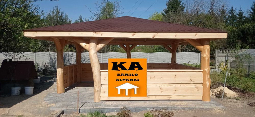 Altana altany altanka ogrodowa na grubym balu