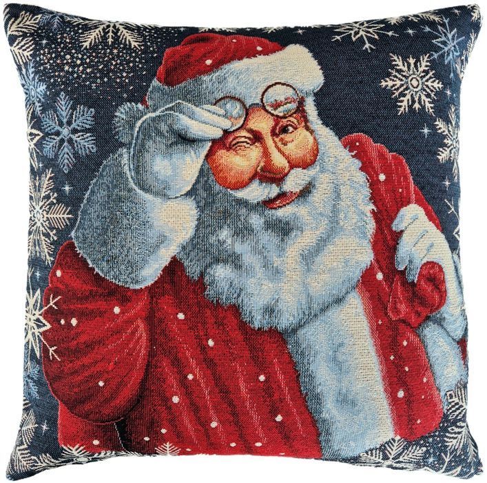Poszewka 45x45 cm świąteczna gobelinowa ze Świętym Mikołajem V22