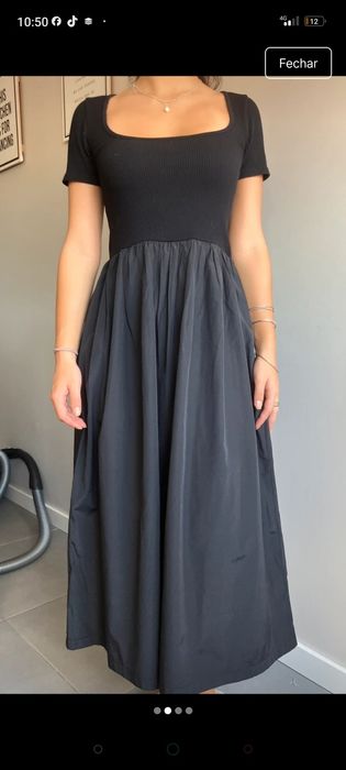 Vestido longo Stradivarius