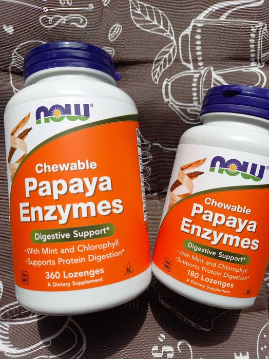 Now Foods Super Enzymes Papaya Plant ферменти супер ензими папайя рослинні для травлення энзимы