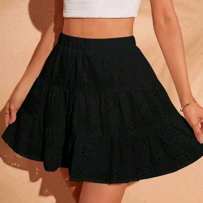 Minissaia Rodada Cintura Alta Feminino Preto Como Novo M/38