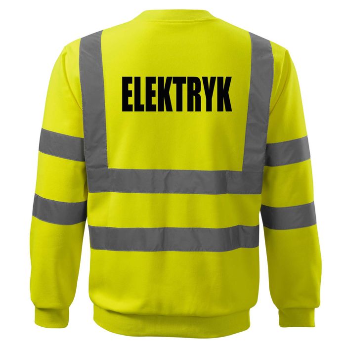 bluza robocza odblaskowa elektryk, bluza na budowę elektryk
