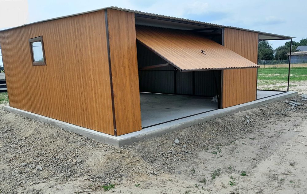 Garaż blaszany 5x5  + wiata
