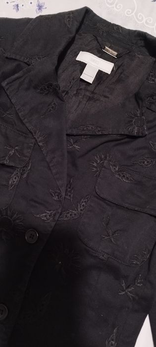 Casaco preto mulher tamanho S mango