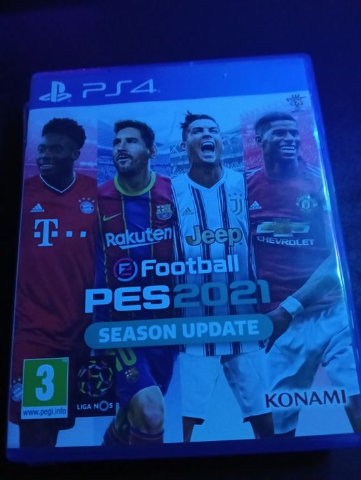 PS4 Slim 1TB + Jogos (GTA V, PES 21, NFS) — Sem Comando