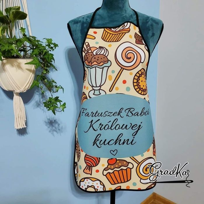 Fartuszek Prezent Dzień Babci Urodziny Imieniny Handmade