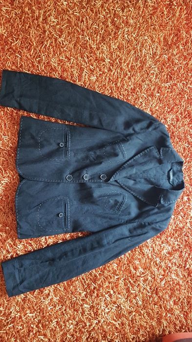 OFERTA PORTES - Casaco Blazer Preto de Linho da Caroll (Nr38)