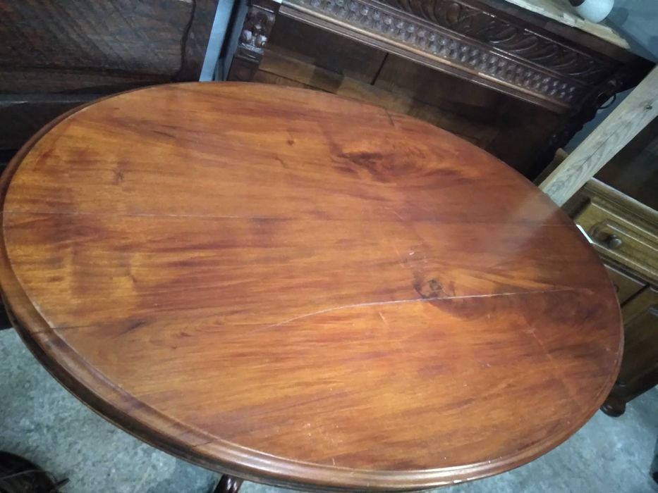 Piękny stolik ława owalny orzechowy nierozkładany FV DOWÓZ