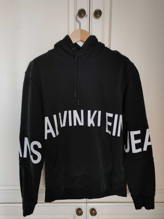 Bluza chłopięca Calvin Klein Jeans z kapturem rozm. M 15-17 lat czarna