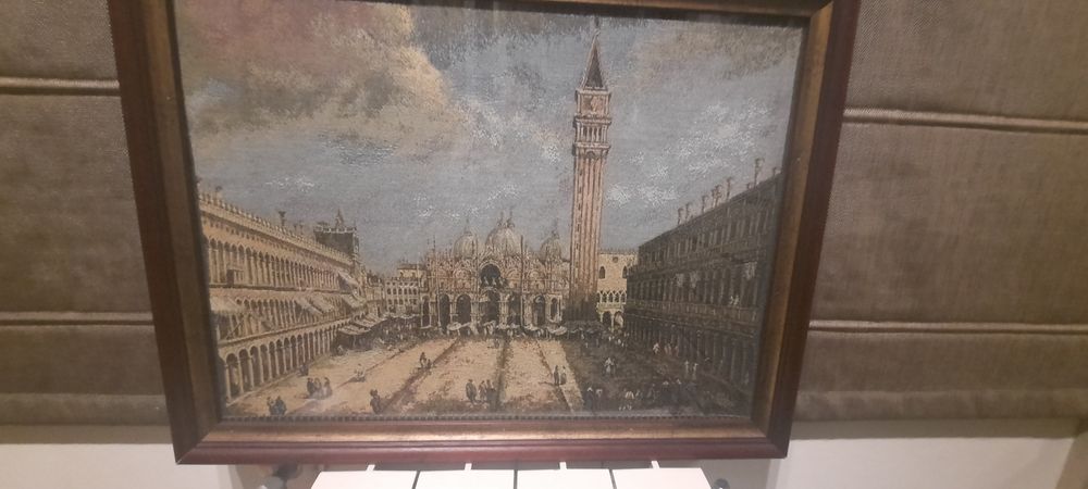 Tapeçaria italiana emoldurada original