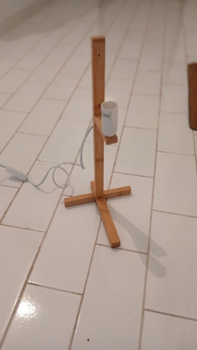 Simple lamp without shade.