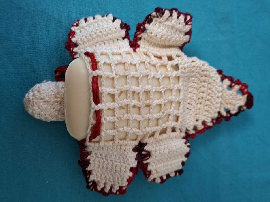 Tartaruga de Crochet para sabonete, vintage