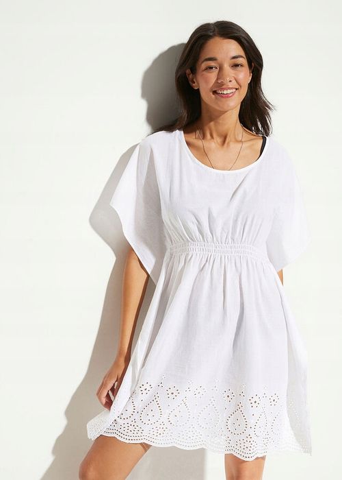 B.P.C plażowa tunika z ażurowym haftem ^44/46