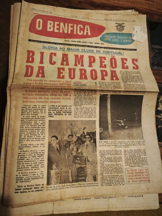 Soberba colecção do jornal O Benfica