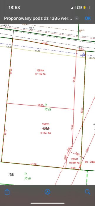 Działka budowlana 13 ar/ 26 ar -media-gaz-prąd-woda Dabrowa Tarnowska