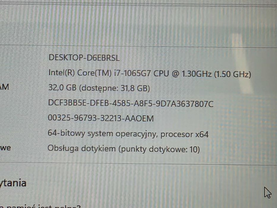 Laptop HP Envy Intel Core i7 1.30GHz 32 Gb RAM 500GB SSD 17''